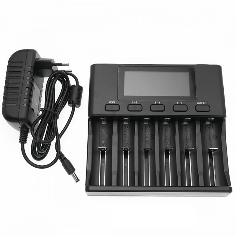 Зарядний пристрій LiitoKala Lii-S6, 6x(Lion/LiFePO4/NiMH/NiCd), Auto Polarity, Display+CAR charger (Lii-S6+CAR charger) на малюнкі №5