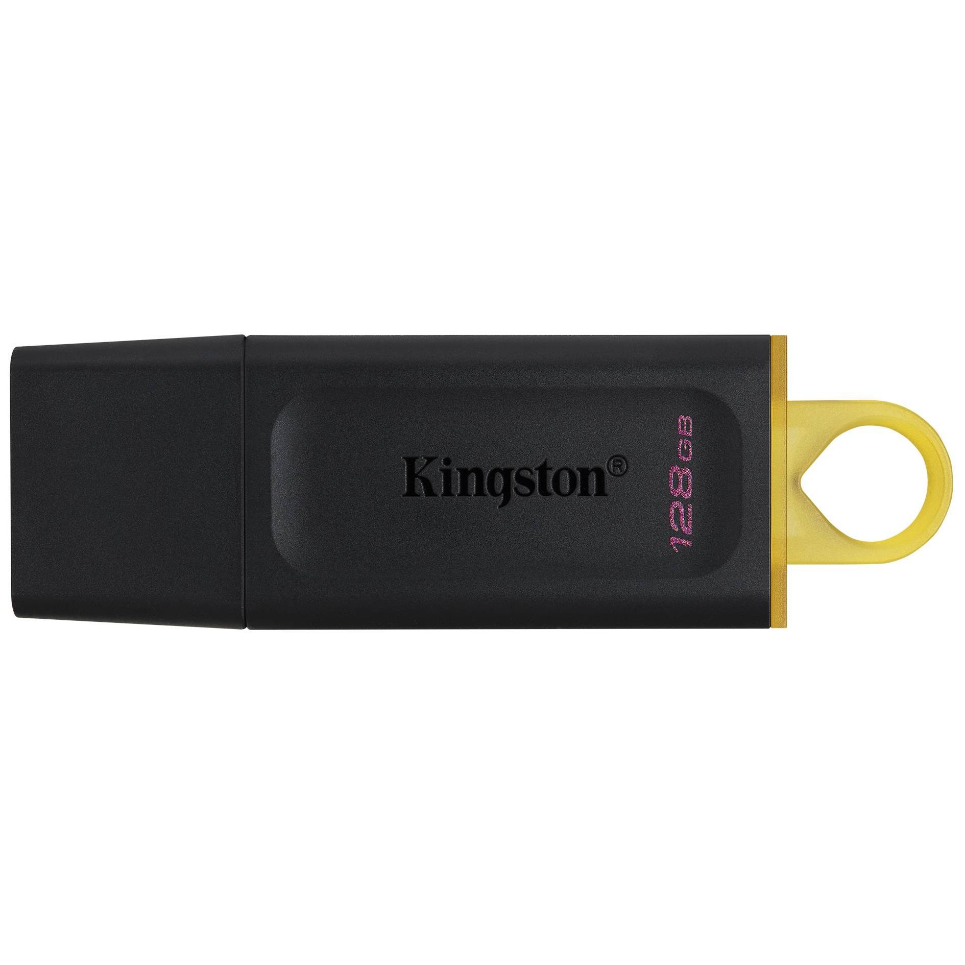USB Flash Kingston 128GB USB 3.2 Gen 1 DataTraveler Exodia M Black/Yellow, Retail (DTX/128GB#) Чорний на малюнкі №1