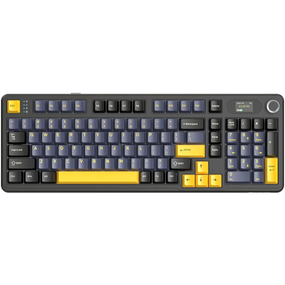 Клавіатура ігрова механічна Attack Shark X98 Pro 99кл. RGB, Wireless, TFT disp, Star Black (X98PROSB_AS) Чорний на малюнкі №1