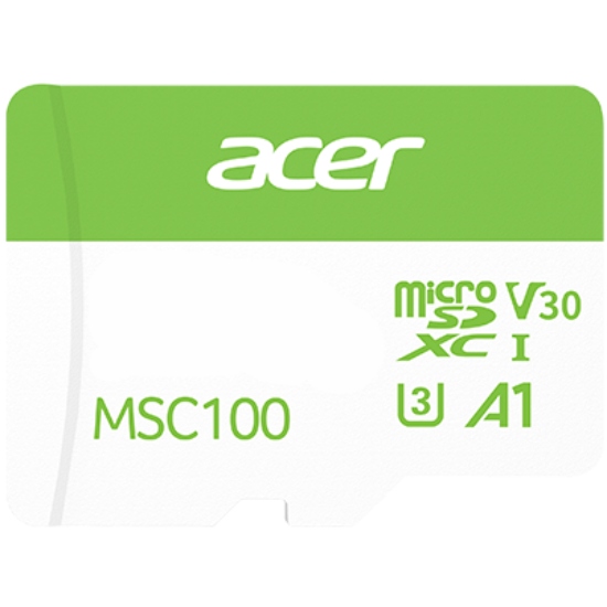 Memory card SD Micro 64GB Acer MSC100 SDXC C10/U3/V30/A1, Retail (BL.9BWWA.336) на малюнкі №1