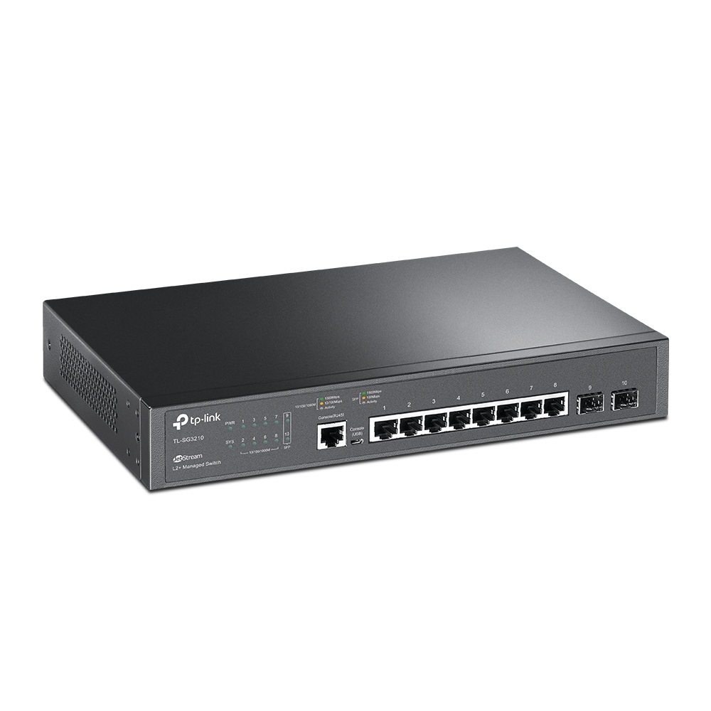 Комутатор TP-Link TL-SG3210, 2xSFP/1000 Мбіт/с, 8x10/100/1000 RJ45 (TL-SG3210) на малюнкі №2