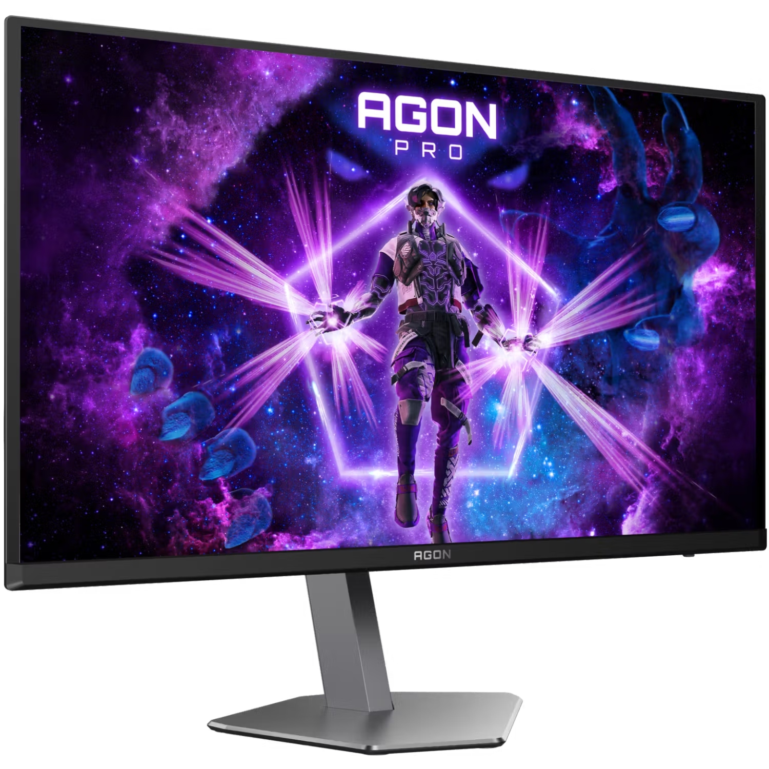 TFT 27 AOC AGON PRO AG276QKD2, QD-OLED, 500Hz, 0,03ms, 2xHDMI, DP, USB-hub, HAS, Pivot, чоро-сірий (AG276QKD2) чорний з сірим на малюнкі №2