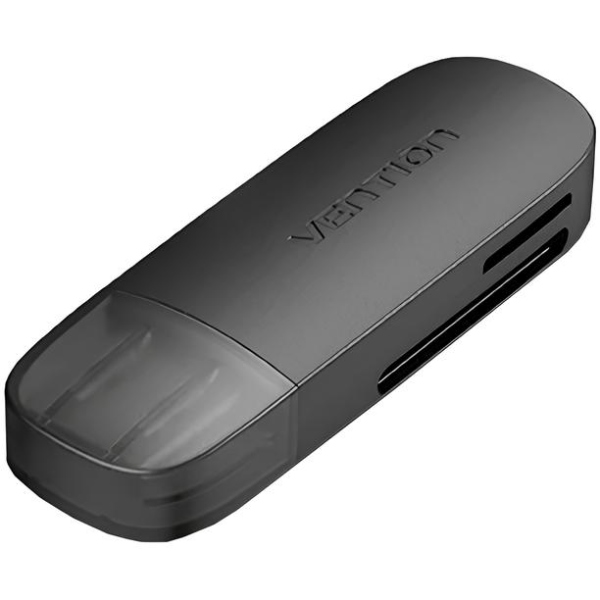 Card Reader USB 3.0, 2-слота SD/TF чорний Vention (CLGB0) на малюнкі №1