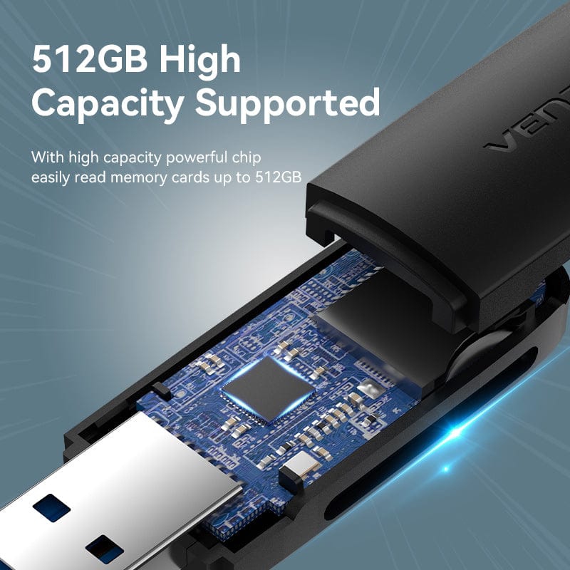 Card Reader USB 3.0, 2-слота SD/TF чорний Vention (CLGB0) на малюнкі №7