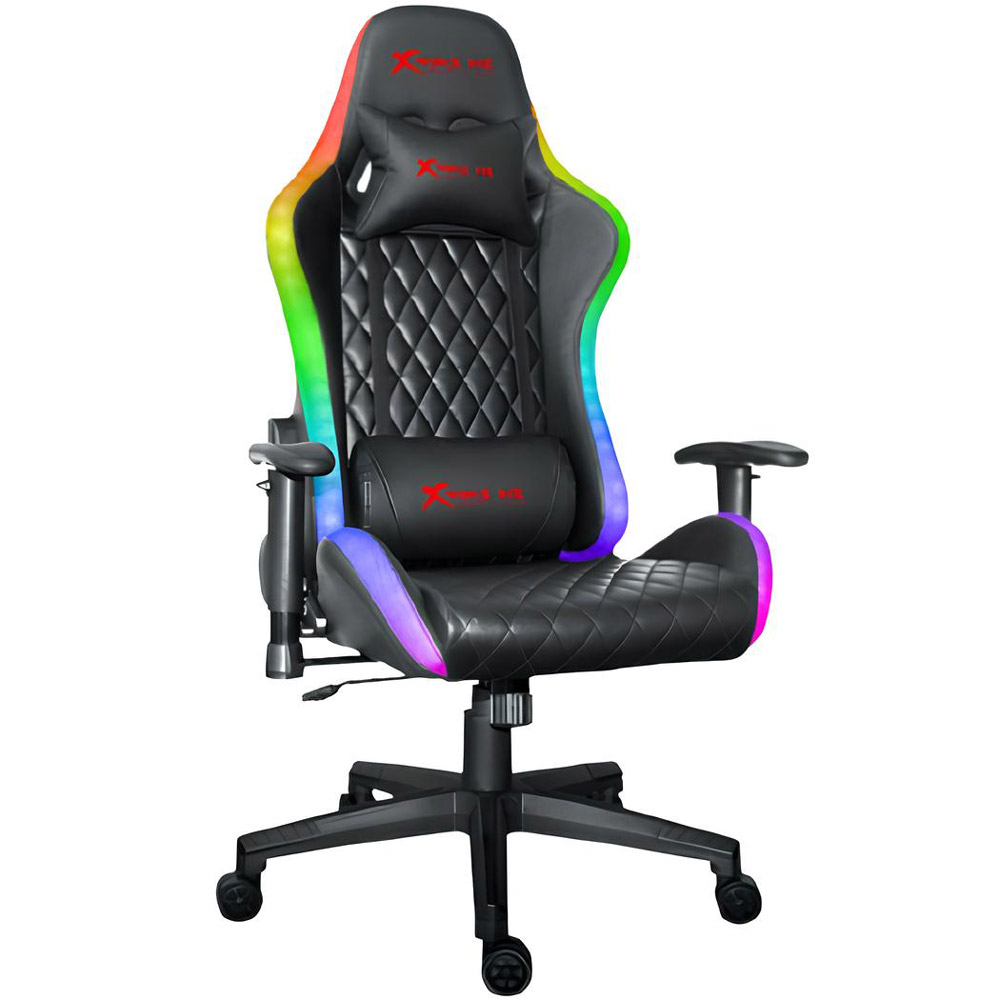 Крісло ігрове XTRIKE ME Advanced Gaming Chair GC-907, 50мм, RGB, чорно-червоне (GC-907) Чорний на малюнкі №2