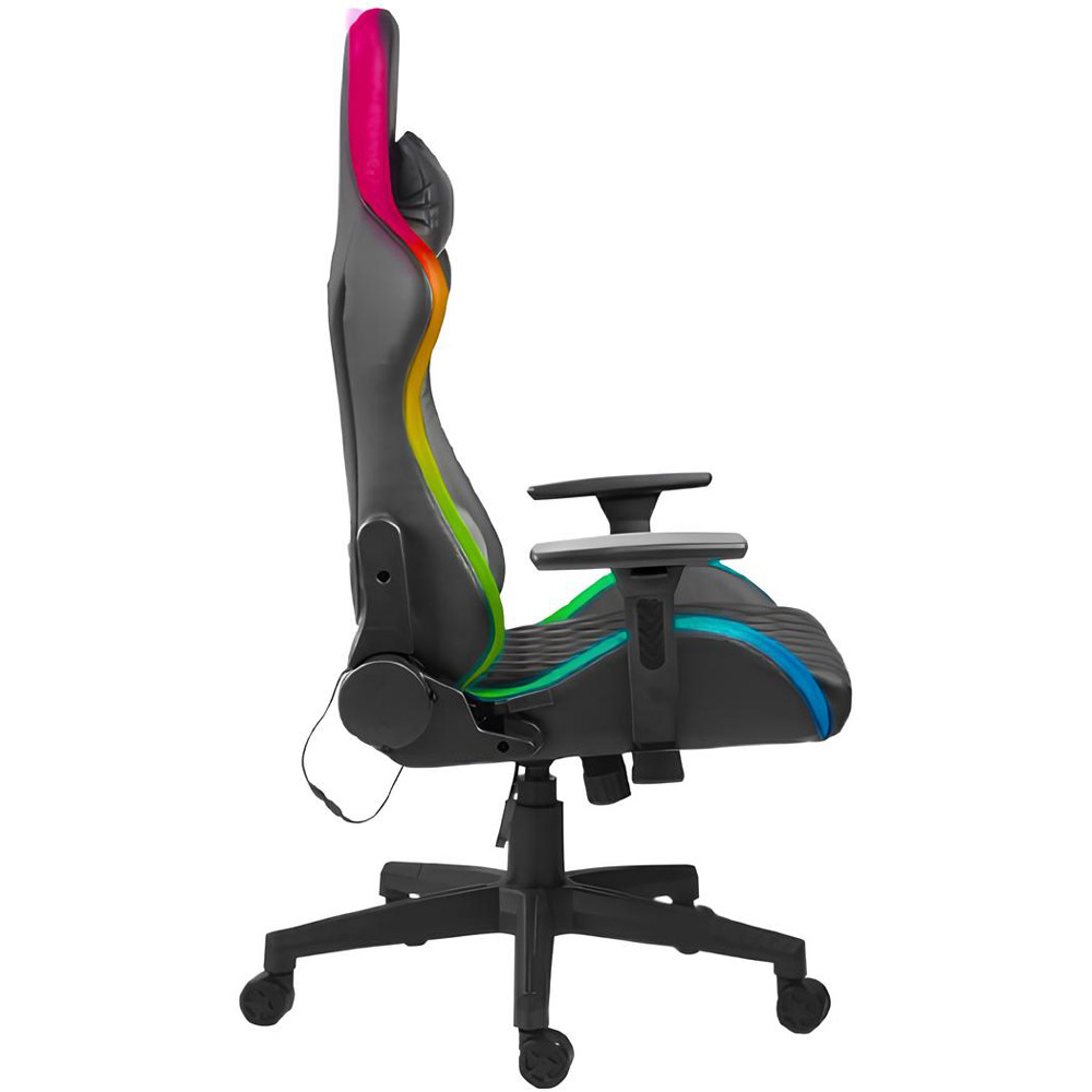 Крісло ігрове XTRIKE ME Advanced Gaming Chair GC-907, 50мм, RGB, чорно-червоне (GC-907) Чорний на малюнкі №3