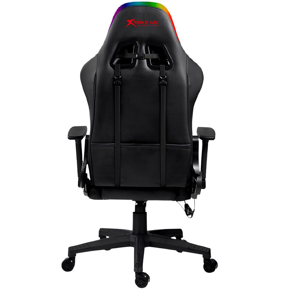 Крісло ігрове XTRIKE ME Advanced Gaming Chair GC-907, 50мм, RGB, чорно-червоне (GC-907) Чорний на малюнкі №4