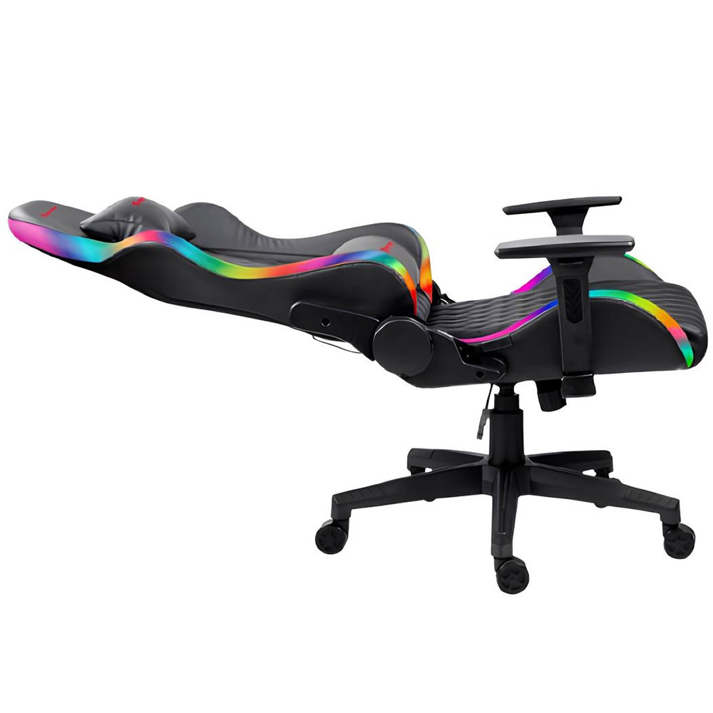 Крісло ігрове XTRIKE ME Advanced Gaming Chair GC-907, 50мм, RGB, чорно-червоне (GC-907) Чорний на малюнкі №5