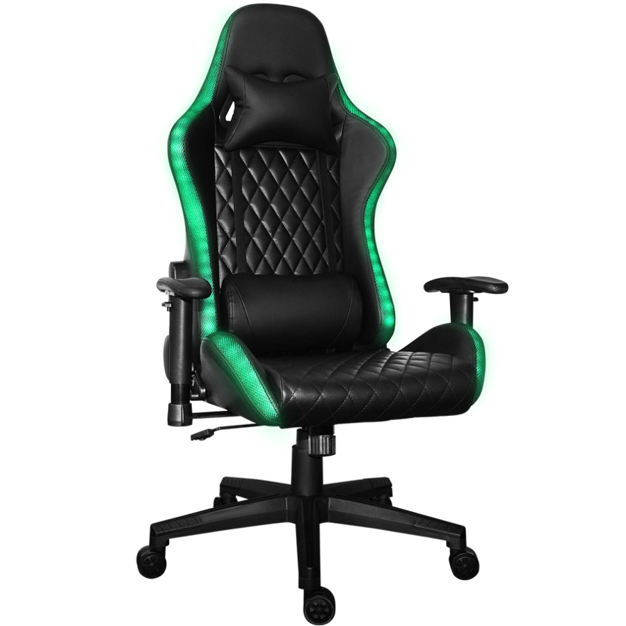Крісло ігрове XTRIKE ME Advanced Gaming Chair GC-907, 50мм, RGB, чорно-червоне (GC-907) Чорний на малюнкі №6
