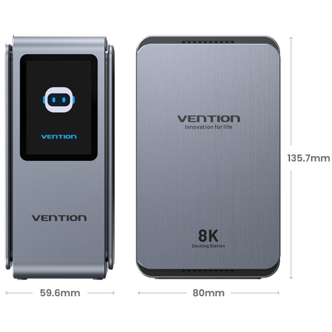 Док-станція USB3.2 Type-C -- HDMIx2, 8K30Hz/DP/USB-C3.2/2xUSB-A3.2/USB-A2.0/SD/TF/RJ45/3.5mm TRRS/P (TFXH0) на малюнкі №3