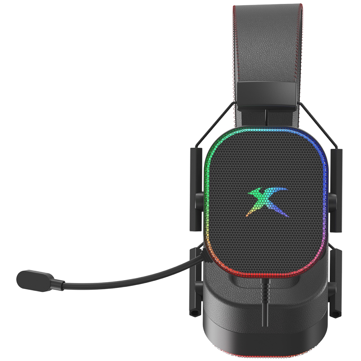 Ігрова гарнітура XTRIKE ME XBOX/PS/PC, USB+3,5 мм, статичне RGB, кабель 2м, чорна (GH-606) Чорний на малюнкі №2