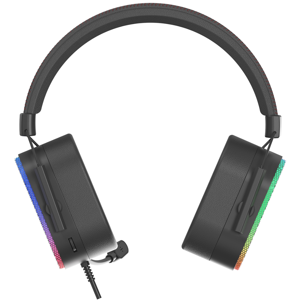 Ігрова гарнітура XTRIKE ME XBOX/PS/PC, USB+3,5 мм, статичне RGB, кабель 2м, чорна (GH-606) Чорний на малюнкі №3
