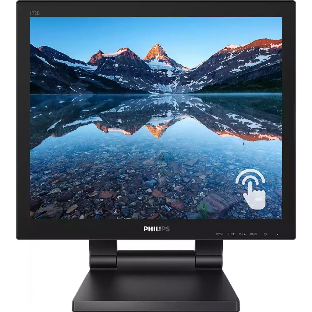 TFT 17 Philips 172B9TL, сенсорний (10 д.), 5:4, 1280 x 1024, VGA, DVI-D, HDMI, DP, USB-Hub, HAS (172B9TL/00) Чорний на малюнкі №1
