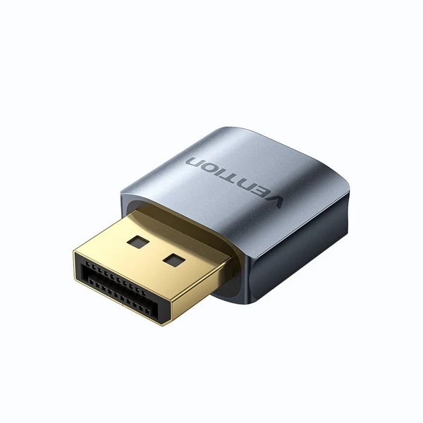 Перехідник - емулятор DisplayPort M 4K 17Гц, Aluminium alloy, голубий, Vention (AIYH0) на малюнкі №1