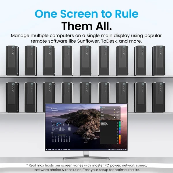Перехідник - емулятор DisplayPort M 4K 17Гц, Aluminium alloy, голубий, Vention (AIYH0) на малюнкі №7