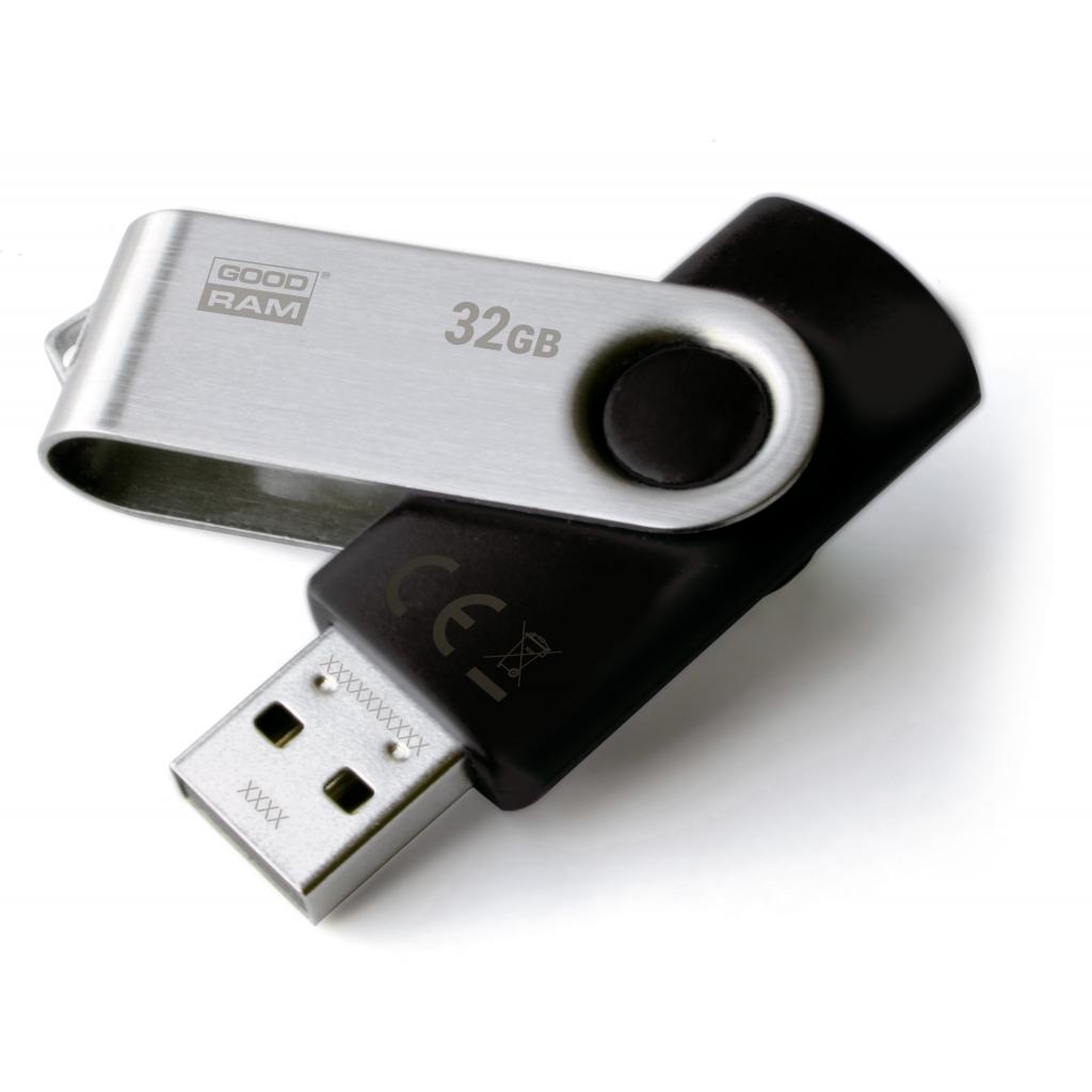 USB Flash GoodRAM 32GB USB 2.0 Twister Black, Retail (UTS2-0320K0R11#) Чорний на малюнкі №1