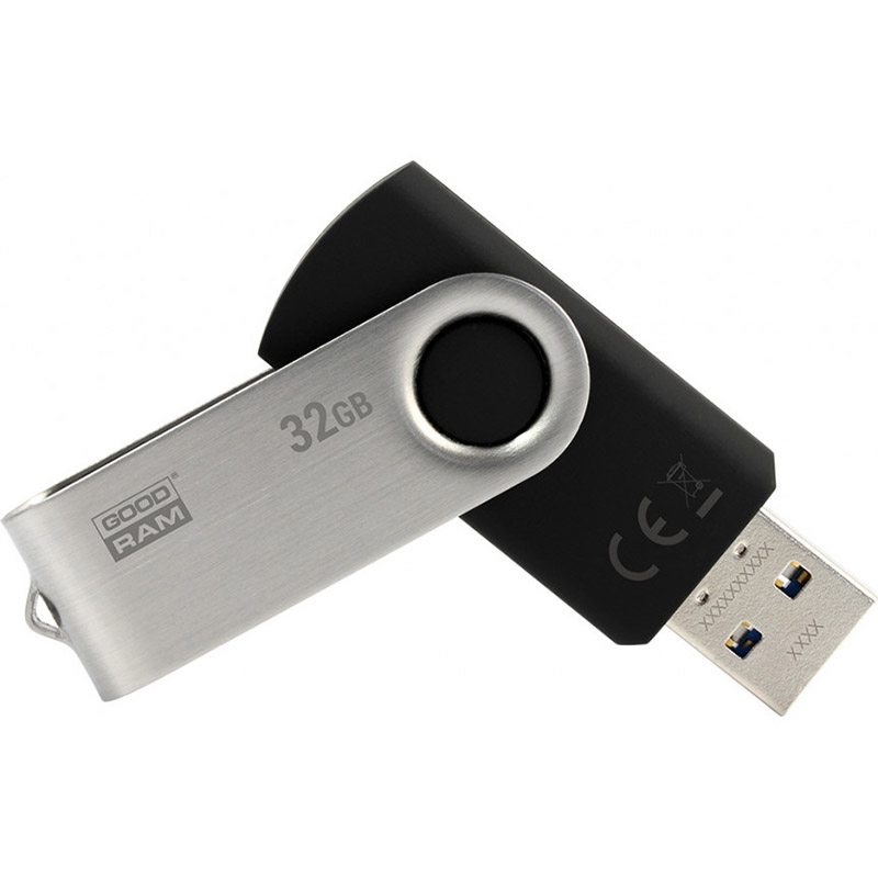 USB Flash GoodRAM 32GB USB 2.0 Twister Black, Retail (UTS2-0320K0R11#) Чорний на малюнкі №2