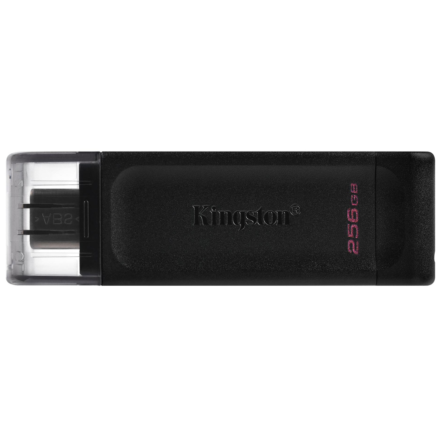 USB Flash Kingston 256GB USB Type-C DataTraveler 70, Retail (DT70/256GB#) Чорний на малюнкі №1