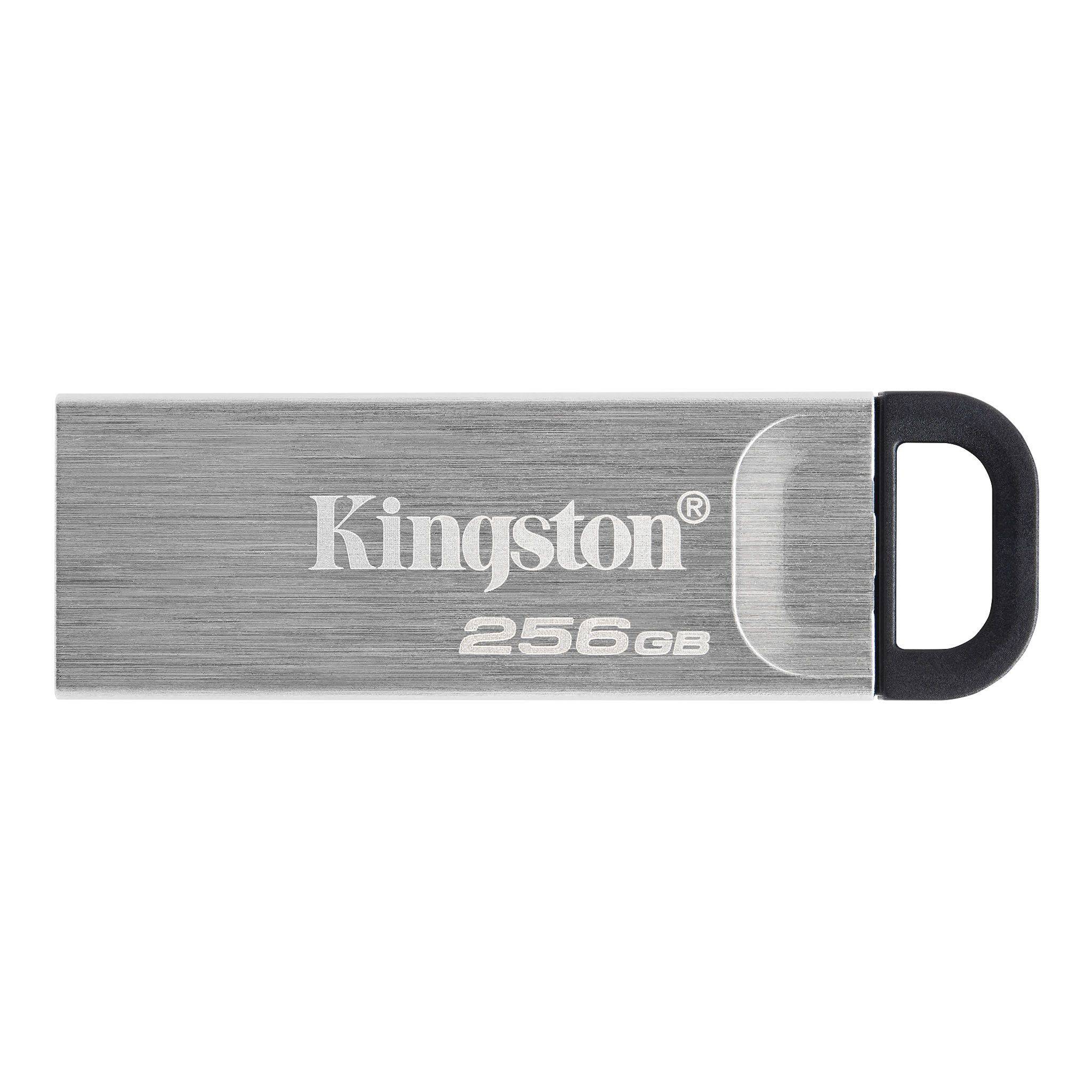 USB Flash Kingston 256GB USB 3.2 Gen 1 DataTraveler Kyson Metal, Retail (DTKN/256GB#) Чорний на малюнкі №1