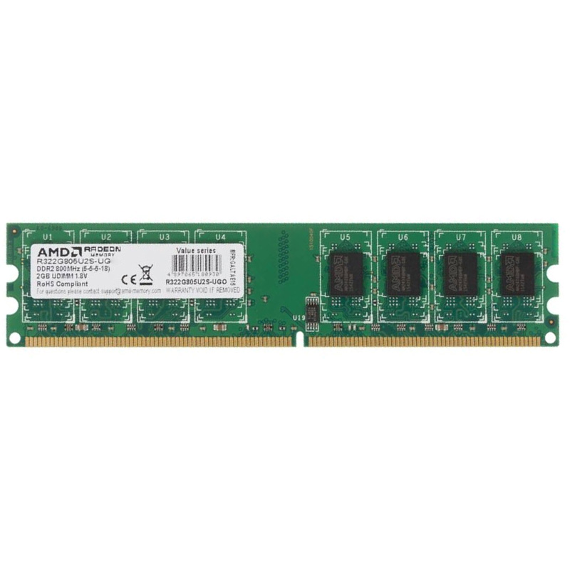 DDR2 2Gb 800MHz AMD Memory, Retail (R322G805U2S-UG#) на малюнкі №1