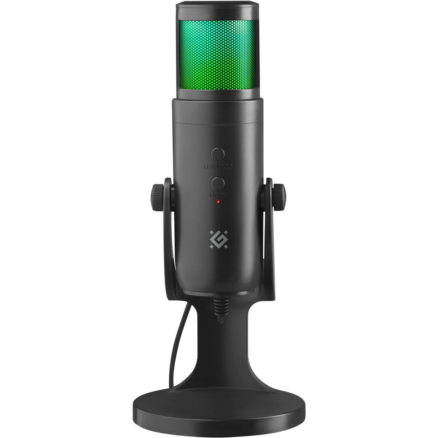 Ігровий стрім мікрофон Defender Galactar GMC 250 USB, LED, 1.5 м (64625) Чорний на малюнкі №1