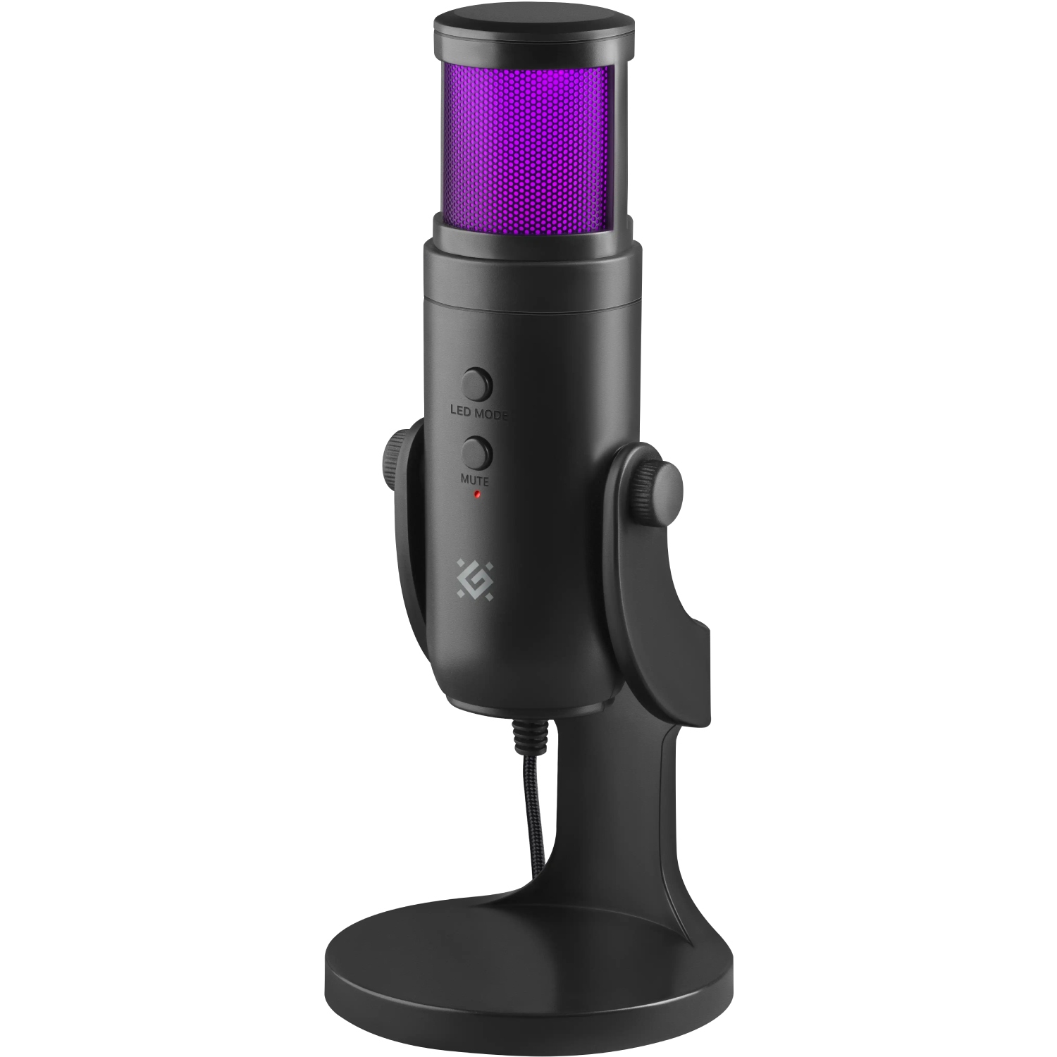 Ігровий стрім мікрофон Defender Galactar GMC 250 USB, LED, 1.5 м (64625) Чорний на малюнкі №2