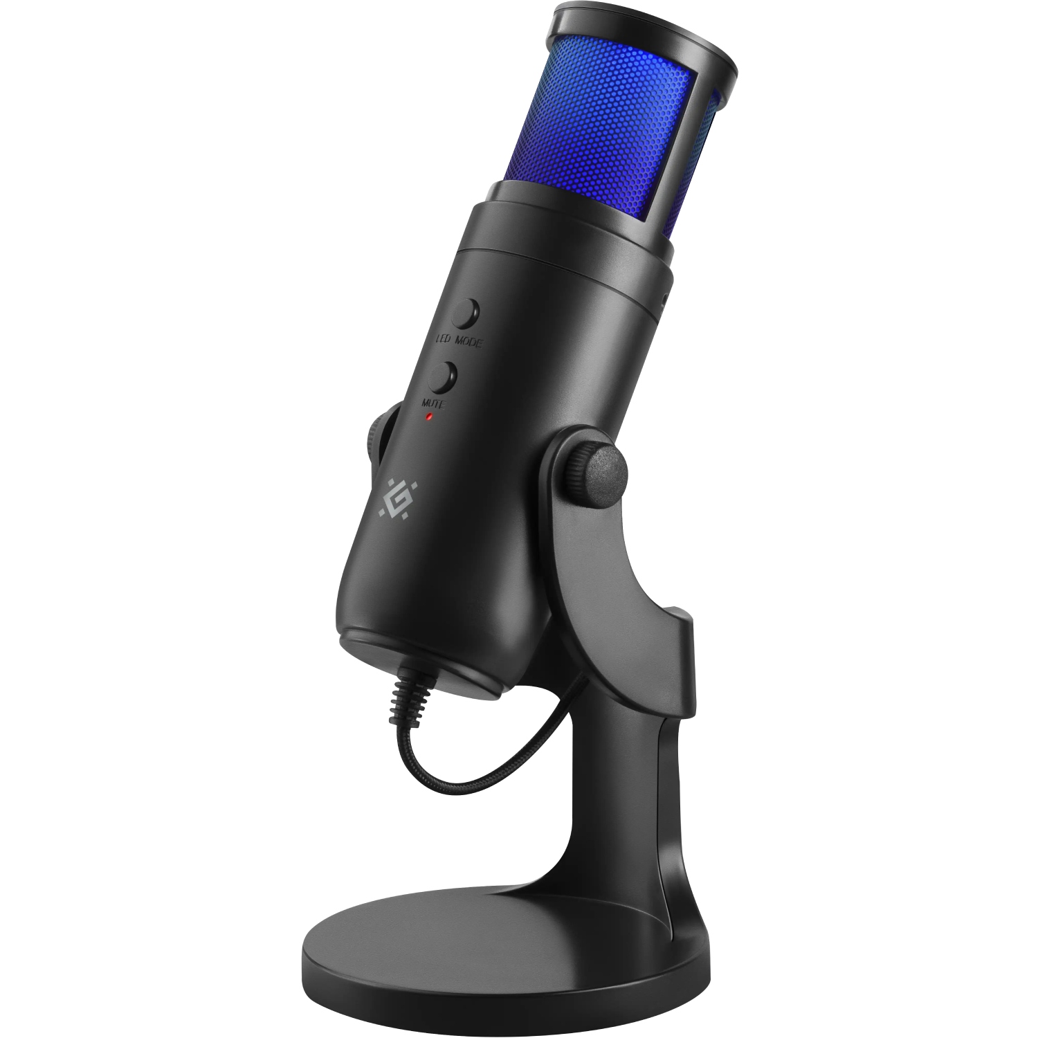 Ігровий стрім мікрофон Defender Galactar GMC 250 USB, LED, 1.5 м (64625) Чорний на малюнкі №3