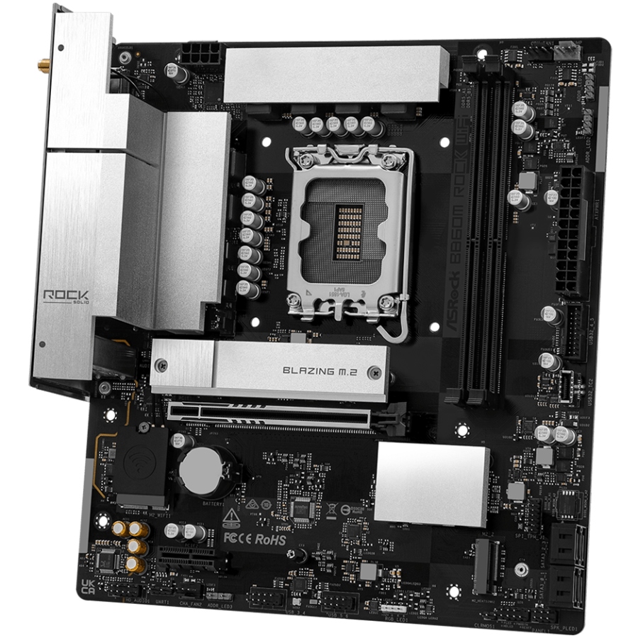 AsRock (1851/B860, 2*DDR5, 2*PCIex16, HDMI/DP, 4xSATA, 2xM.2, 2.5Glan, 7.1ch, mATX) (B860M ROCK WIFI) на малюнкі №3