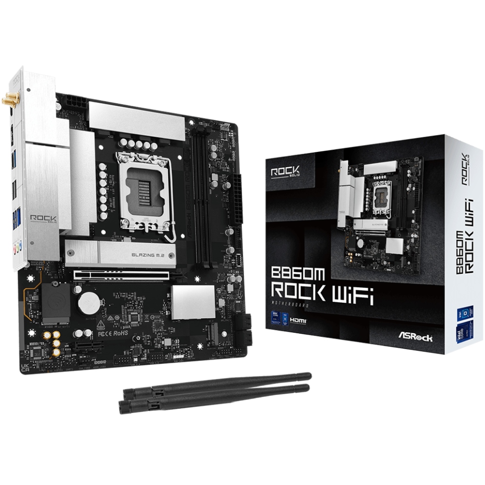 AsRock (1851/B860, 2*DDR5, 2*PCIex16, HDMI/DP, 4xSATA, 2xM.2, 2.5Glan, 7.1ch, mATX) (B860M ROCK WIFI) на малюнкі №5