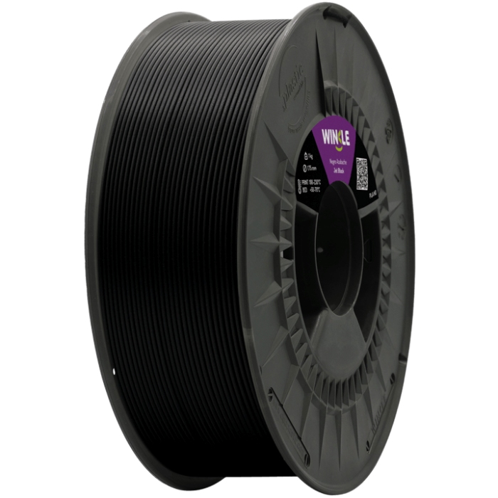 Пластик (Filament) WINKLE PLA HD 1кг, 1.75мм (PHD01000175NEGAZAWNK) Чорний на малюнкі №1