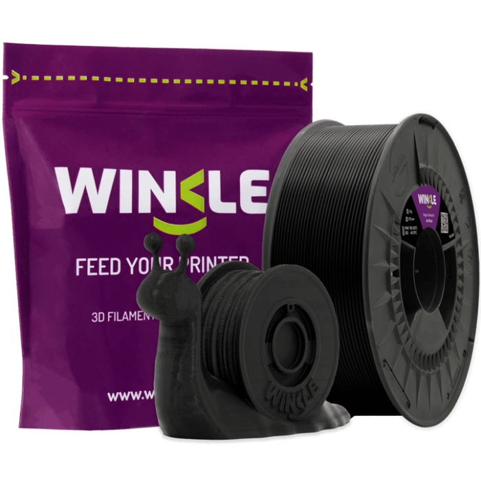 Пластик (Filament) WINKLE PLA HD 1кг, 1.75мм (PHD01000175NEGAZAWNK) Чорний на малюнкі №2