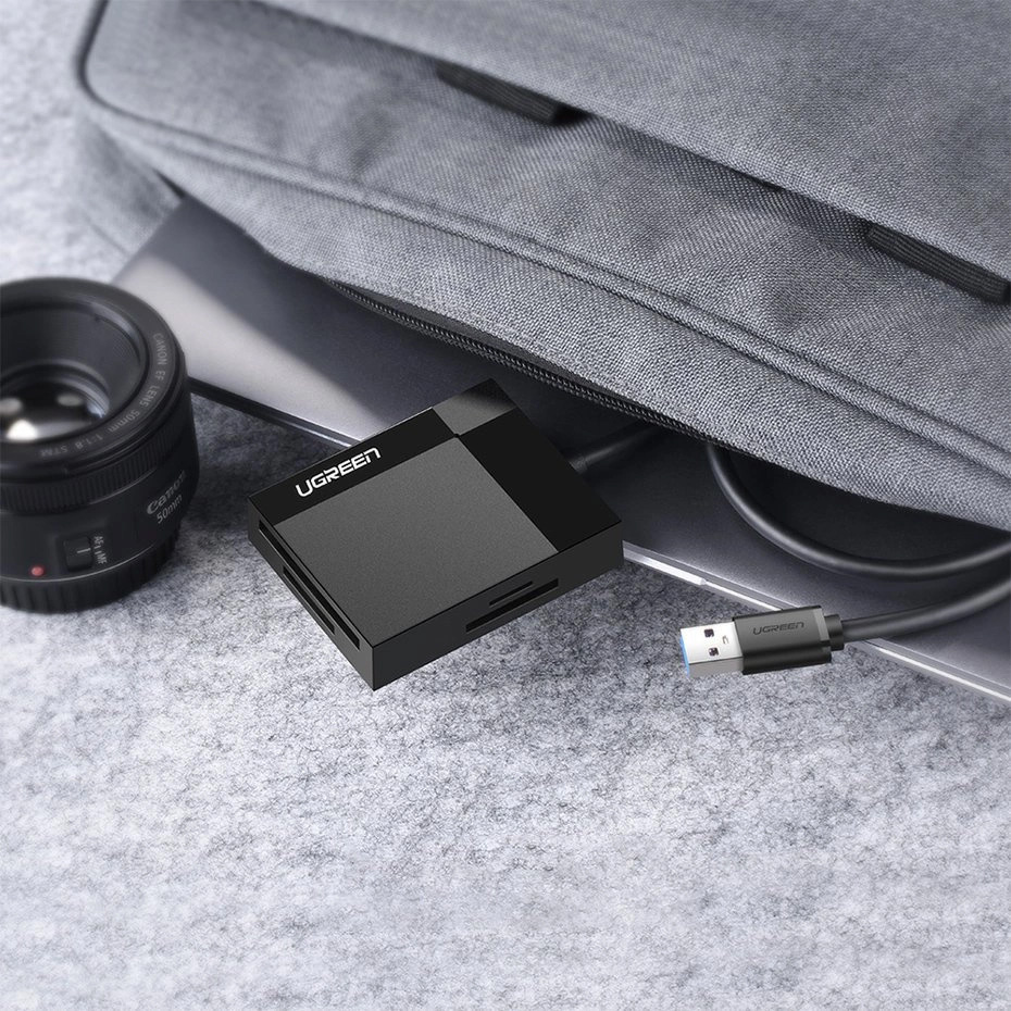 Card Reader USB 3.0 SD/TF/CF/MS 4 в 1 кабель 0.5м CR125 Ugreen (30333) на малюнкі №5