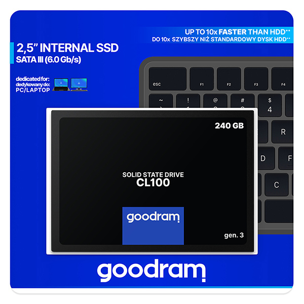 SSD 240Gb GoodRAM CL100 SATA III 2.5 TLC, Retail (SSDPR-CL100-240-G3) на малюнкі №4