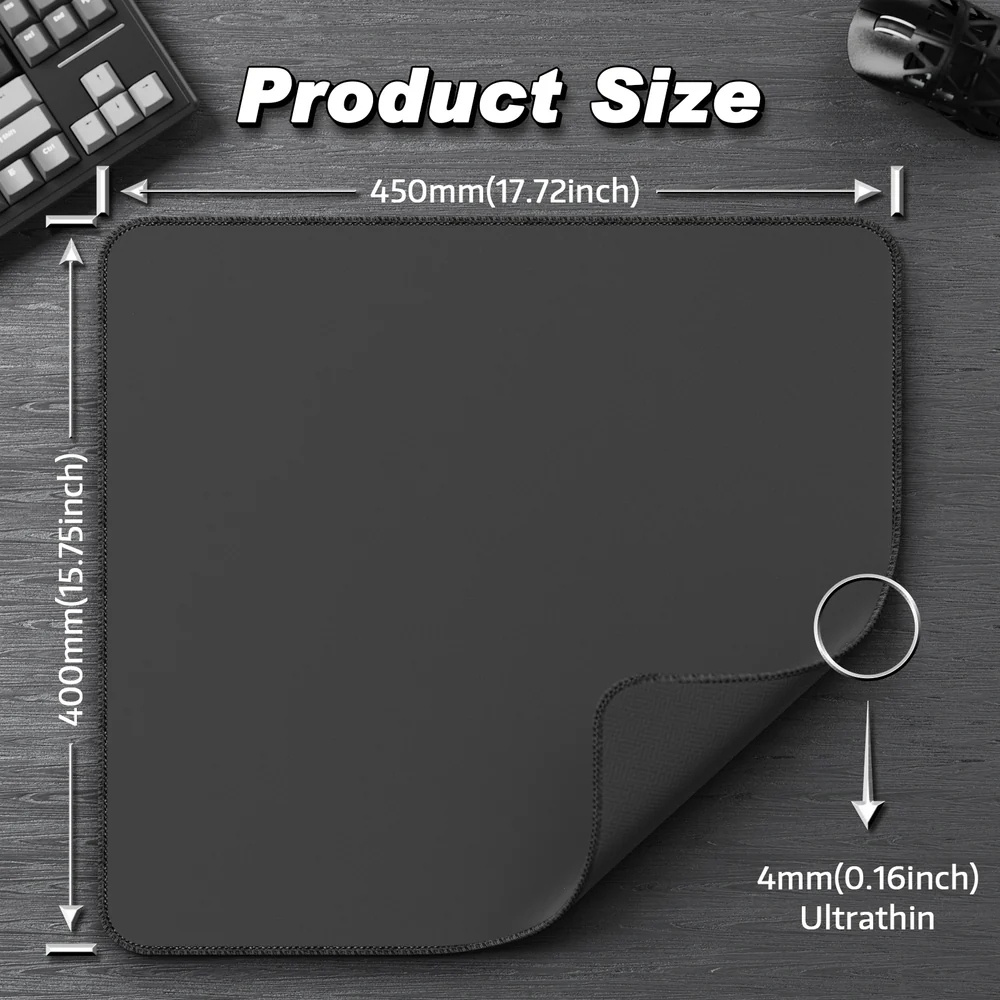 Ігрова поверхня Attack Shark CM02 450x400x4мм Dark gray (CM02DGR_AS) Сірий на малюнкі №5