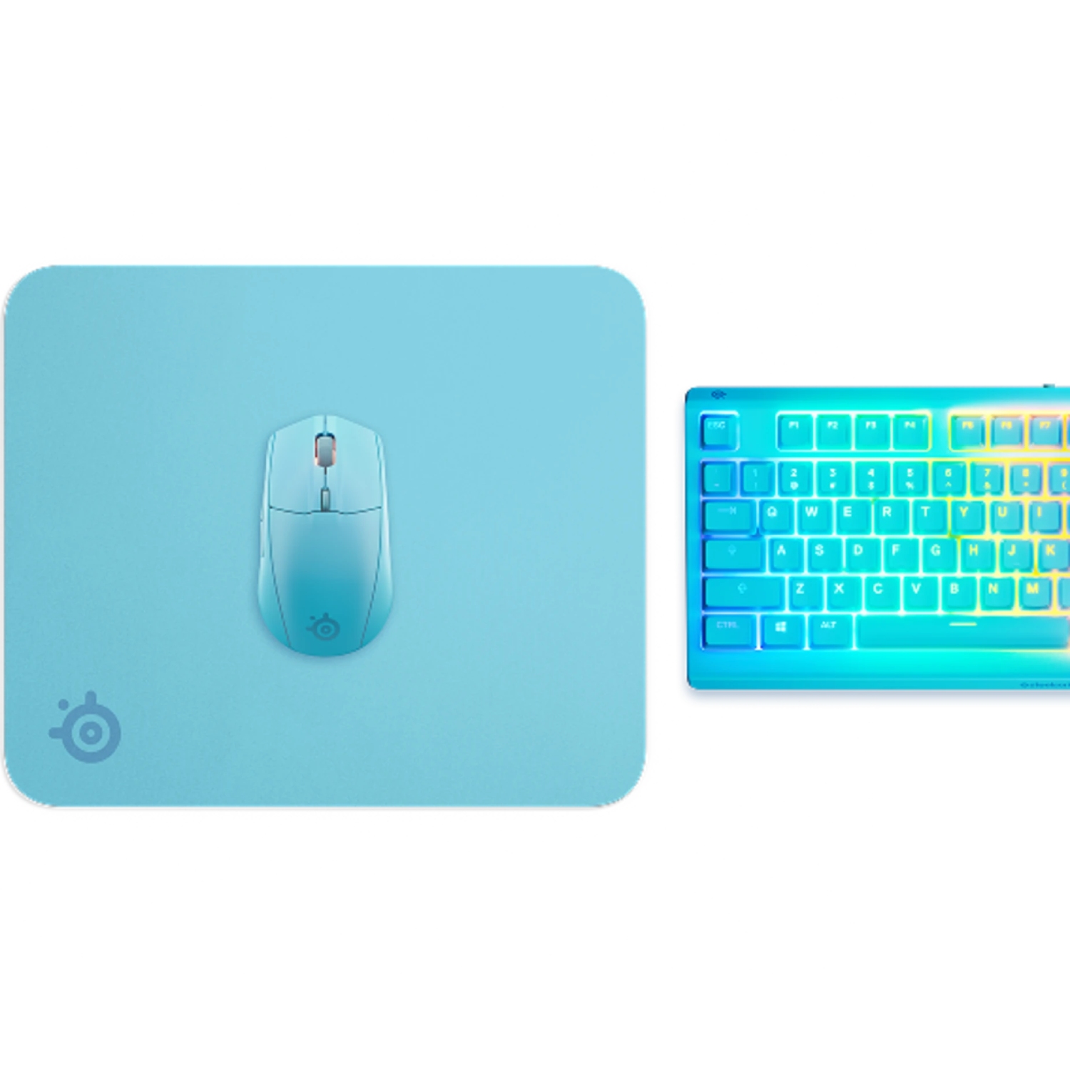 Ігрова поверхня SteelSeries QcK M 320х270х2мм Aqua (63459) Блакитний на малюнкі №3