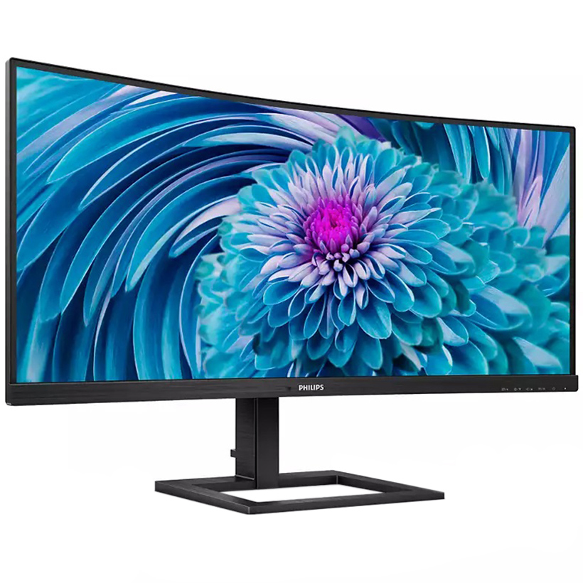 TFT 34 Philips 346E2CUAE, WQHD, VA, вигнутий, HDMI, DP, USB-С, HAS, колонки (346E2CUAE/00) Чорний на малюнкі №2