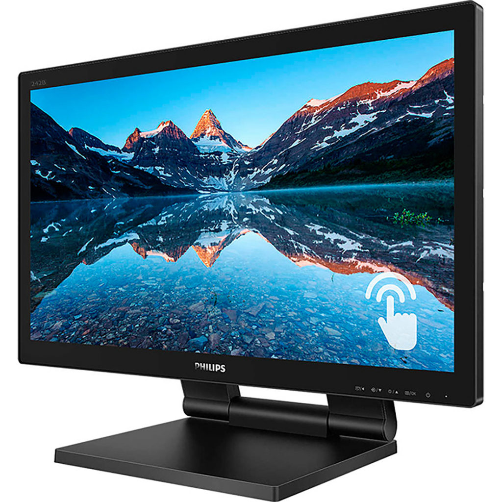 TFT 23.8 Philips 242B9TL, сенсорний (10 дотиків), IPS, VGA, HDMI, DVI-D, DP, USB, HAS, колонки (242B9TL/00) Чорний на малюнкі №3