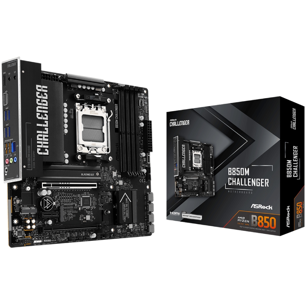 ASRock (AM5/B850, 4*DDR5, 2xPCIex16, HDMI/DP, 4xSATAІІІ,2xM.2, 2.5GLan, mATX) (B850M CHALLENGER) на малюнкі №5