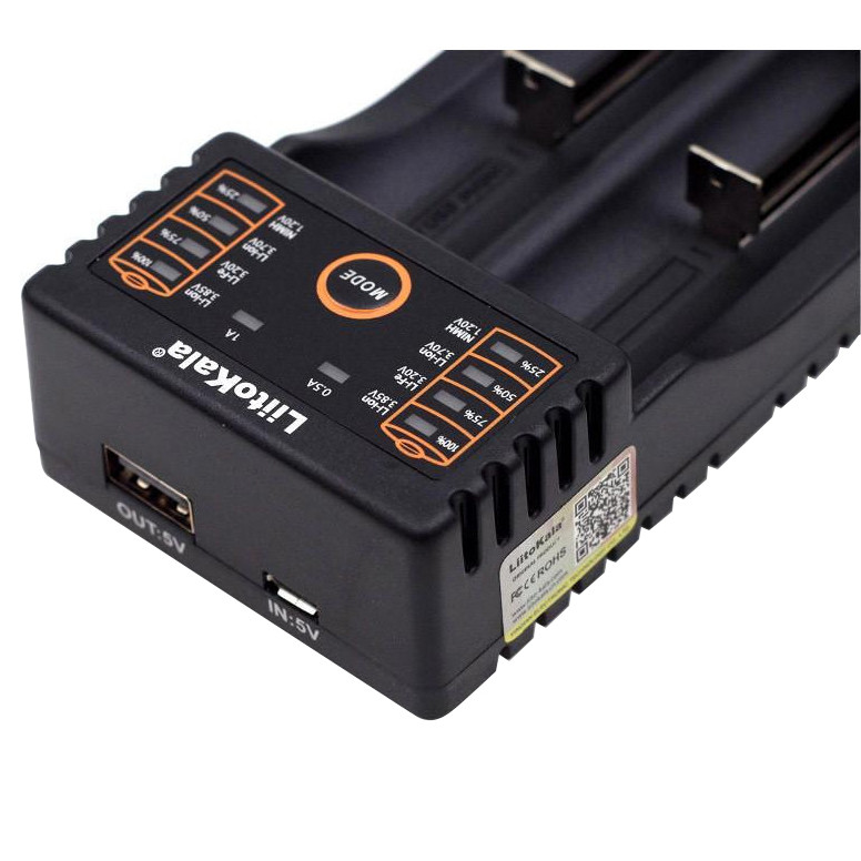 Зарядний пристрій LiitoKala Lii-202, 2x(Lion/NiMH/NiCd), Power Bank function (Lii-202) на малюнкі №3