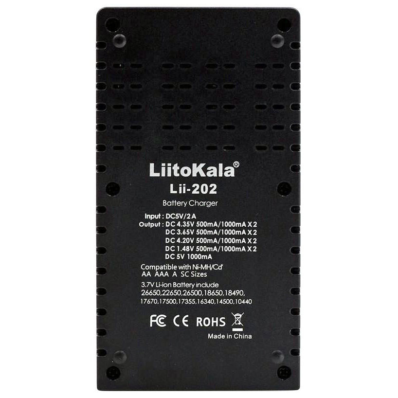 Зарядний пристрій LiitoKala Lii-202, 2x(Lion/NiMH/NiCd), Power Bank function (Lii-202) на малюнкі №5