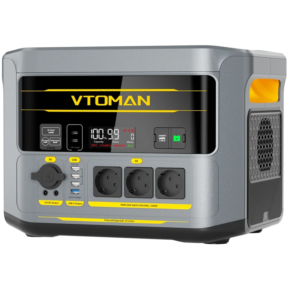 Зарядна станція Vtoman (1408 Вт/г) 2400W AC,MPPT,UPS,LiFePo4 (FlashSpeed 2400) на малюнкі №3