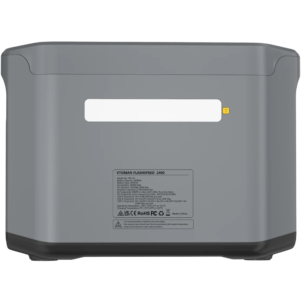 Зарядна станція Vtoman (1408 Вт/г) 2400W AC,MPPT,UPS,LiFePo4 (FlashSpeed 2400) на малюнкі №5