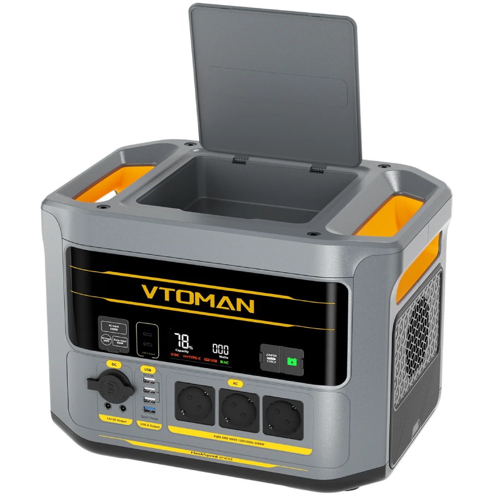 Зарядна станція Vtoman (1408 Вт/г) 2400W AC,MPPT,UPS,LiFePo4 (FlashSpeed 2400) на малюнкі №6