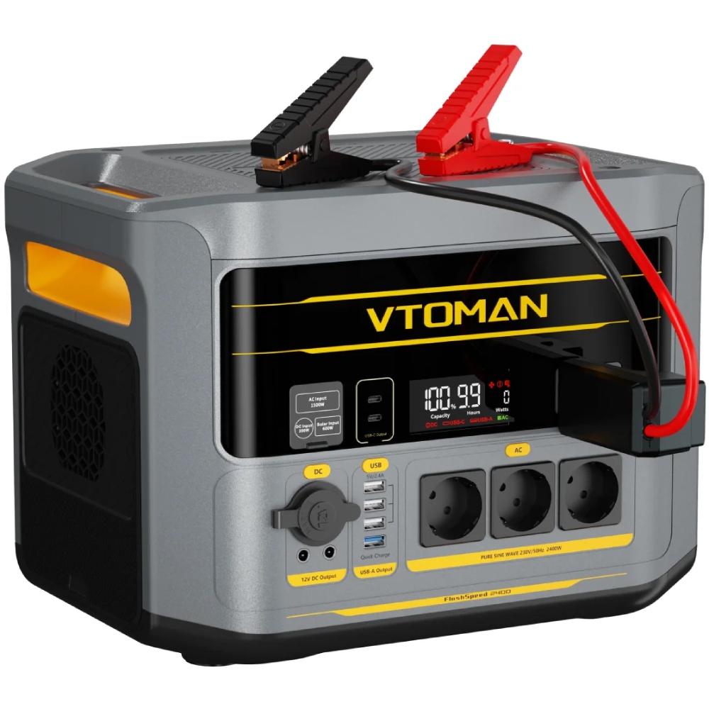 Зарядна станція Vtoman (1408 Вт/г) 2400W AC,MPPT,UPS,LiFePo4 (FlashSpeed 2400) на малюнкі №7
