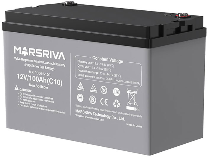 Акумуляторна батарея Marsriva 12.8V, 100A, AGM Gel battery (MR-PBD12-100) на малюнкі №1