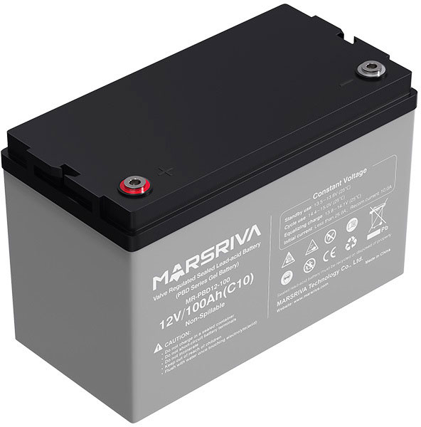 Акумуляторна батарея Marsriva 12.8V, 100A, AGM Gel battery (MR-PBD12-100) на малюнкі №4