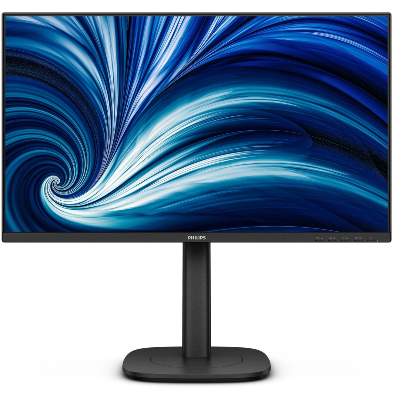 TFT 23.8 Philips 24B2N3200J, IPS, 120Гц, VGA, HDMI, DP, USB-hub, HAS, Pivot, колонки (24B2N3200J/00) Чорний на малюнкі №1