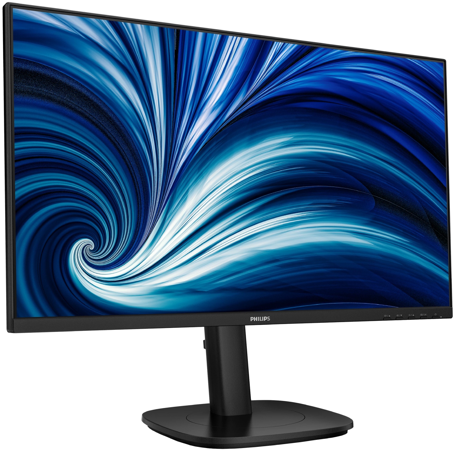 TFT 23.8 Philips 24B2N3200J, IPS, 120Гц, VGA, HDMI, DP, USB-hub, HAS, Pivot, колонки (24B2N3200J/00) Чорний на малюнкі №2