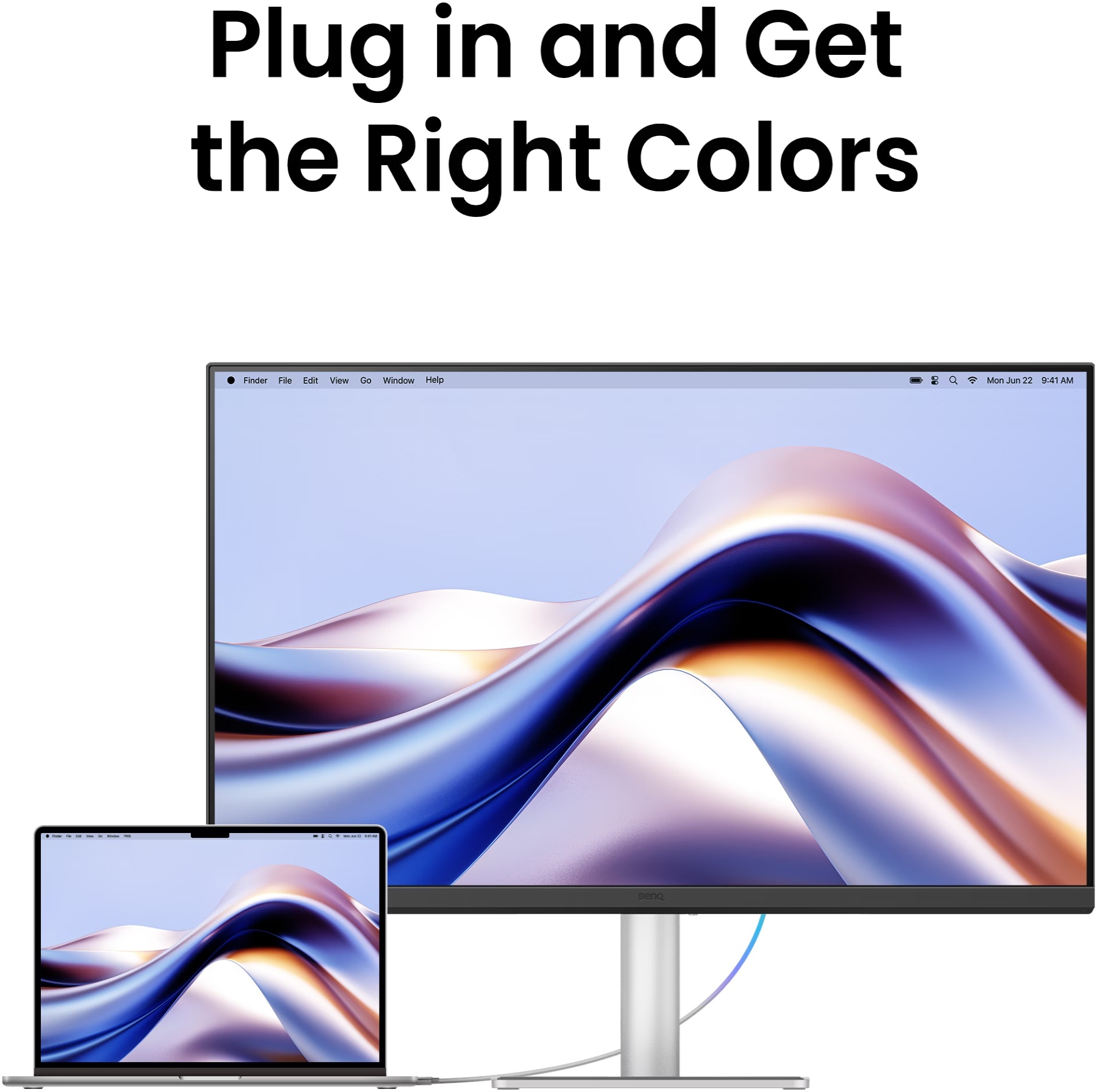 TFT 31.5 BenQ MA320UG, IPS, 4K, 120Hz, 2хHDMI, USB-C, HAS, Pivot, кол, сріблясто-сірий (9H.LP1LA.TBE) Сріблястий із сірим на малюнкі №7