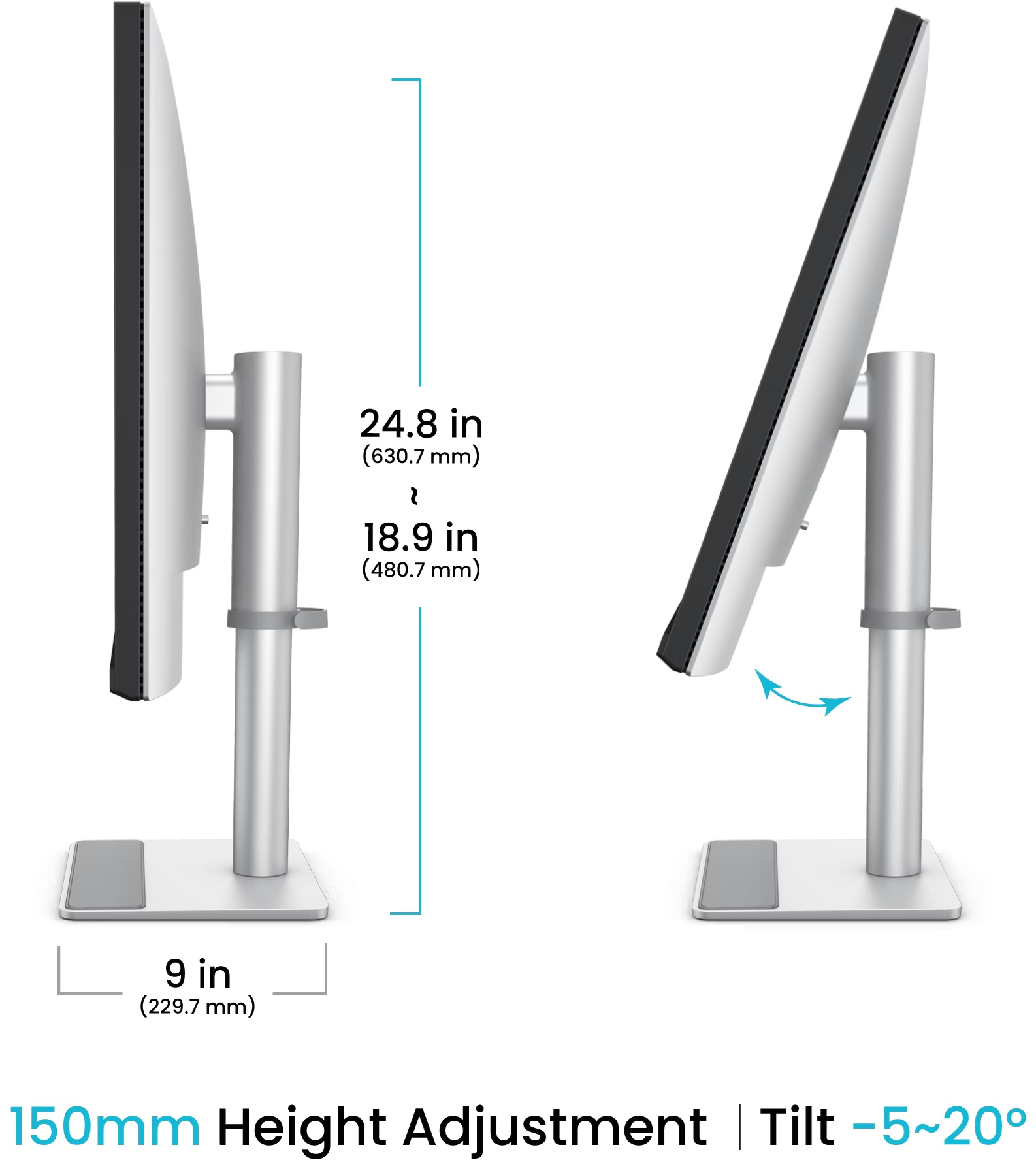 TFT 31.5 BenQ MA320UG, IPS, 4K, 120Hz, 2хHDMI, USB-C, HAS, Pivot, кол, сріблясто-сірий (9H.LP1LA.TBE) Сріблястий із сірим на малюнкі №5